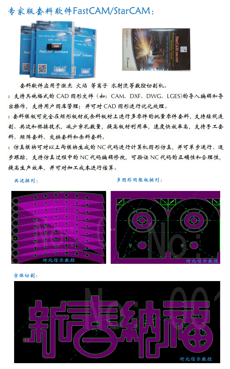 信爾便攜式數控切割機切割樣式案例